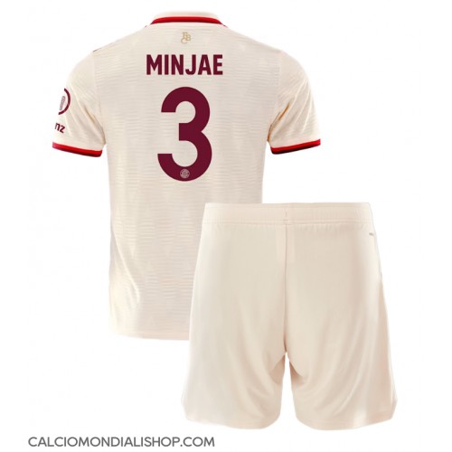 Maglie da calcio Bayern Munich Kim Min-jae #3 Terza Maglia Bambino 2024-25 Manica Corta (+ Pantaloni corti)